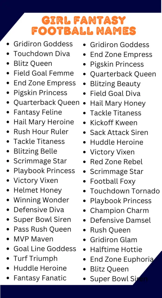 Creative Womens Fantasy Football League Names to Kickstart Your Season