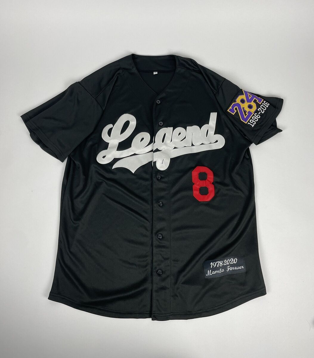 Kobe Bryant Black Mamba Baseball Jersey – Perfect for Lakers Fans