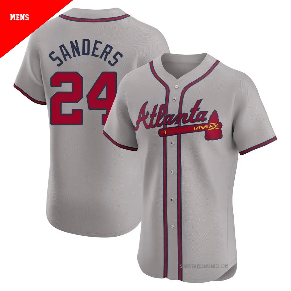 Buy Deion Sanders Atlanta Braves 24 Gray Jersey – Authentic MLB Collection