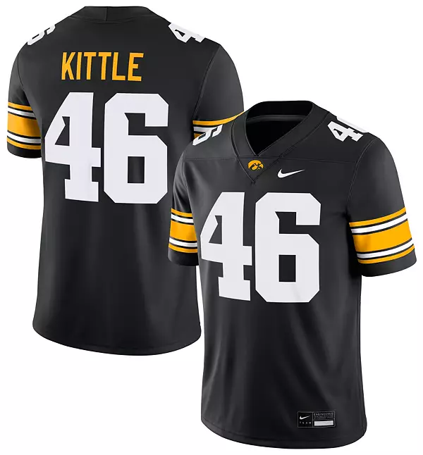 Shop George Kittle Iowa Hawkeyes Jersey – Authentic Black 46 Game Day Replica