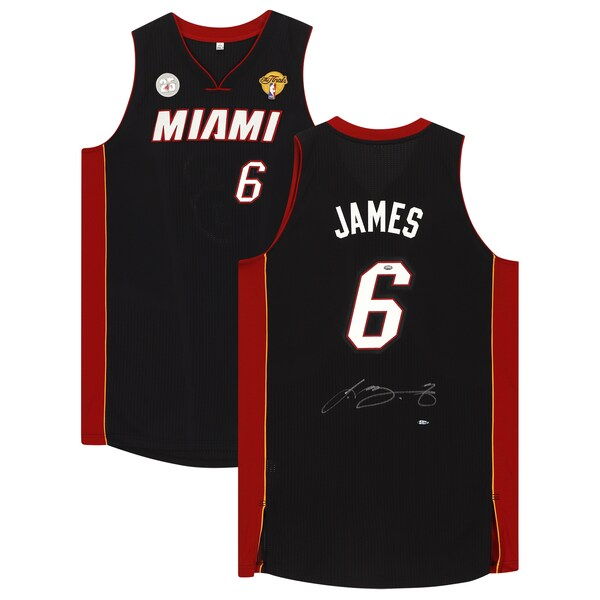 Shop LeBron James Miami Heat Black Jersey - NBA Finals Edition