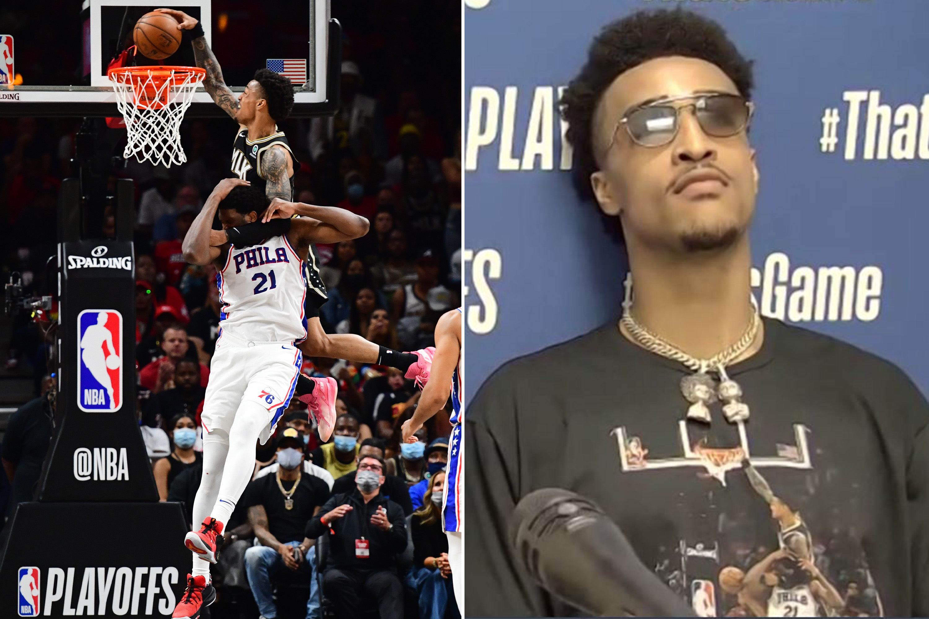 John Collins Dunk on Joel Embiid Shirt – Relive the Epic NBA Playoff Moment