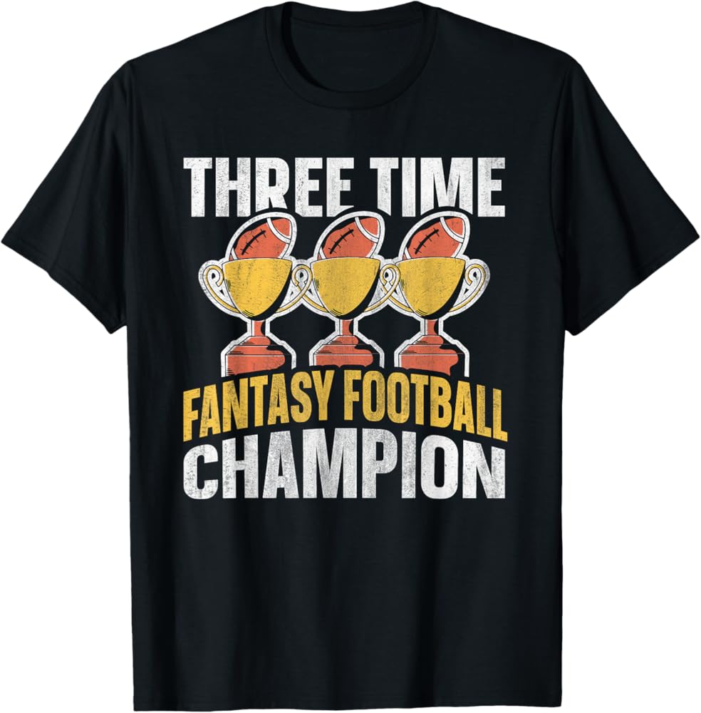 3 Time Fantasy Football Champion: Show Off Your Winning Legacy