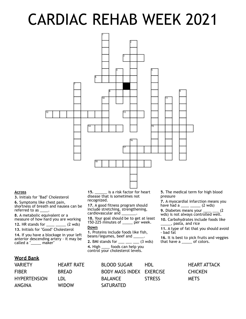 Top Answers for Cardio Workout Regimen in Crossword Puzzles