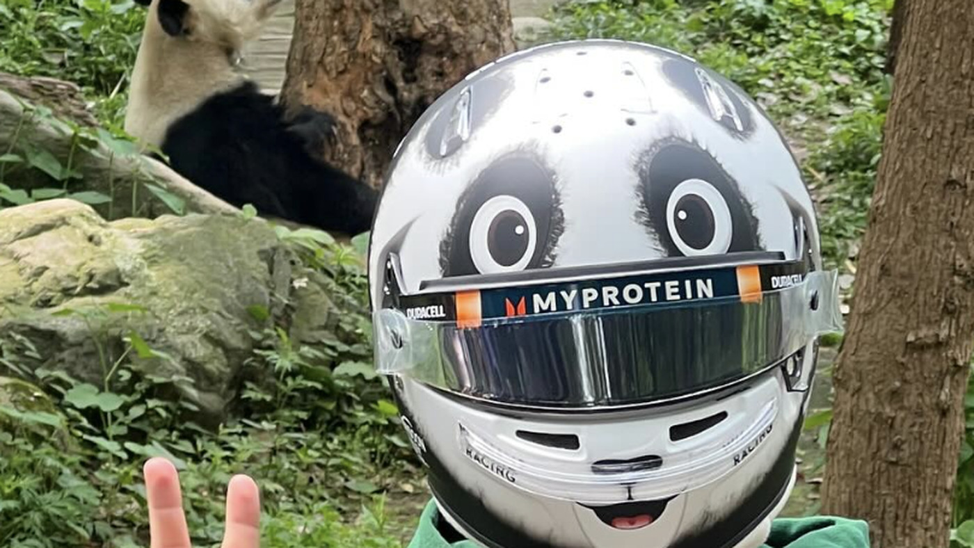 Williams F1 Driver Alex Albon Unveils Panda-Inspired Helmet for Shanghai