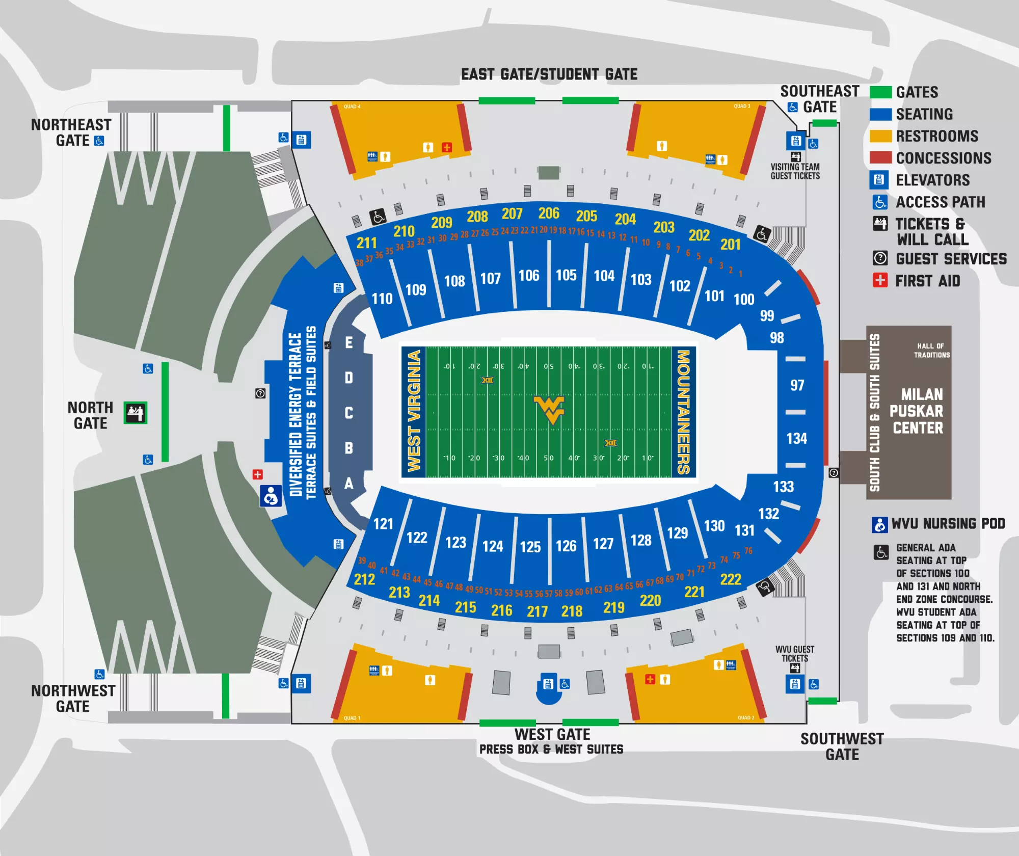 Explore WVU Milan Puskar Stadium Seating Chart: Best Seats & Interactive Map