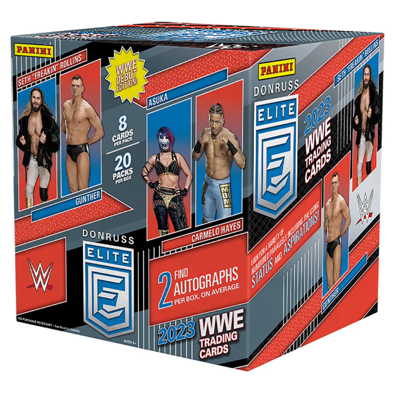 2023 Panini Donruss Elite WWE Hobby Box: 2 Autographs & 20 Inserts per Box
