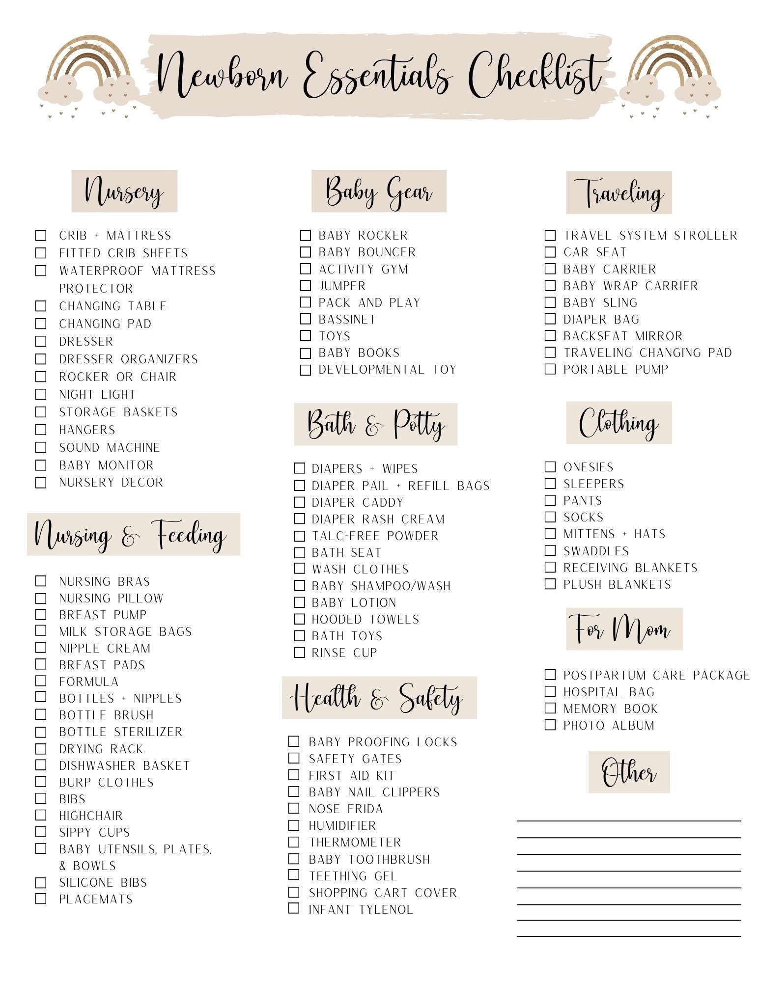 Essential Baby Items for Newborns: A Complete Checklist