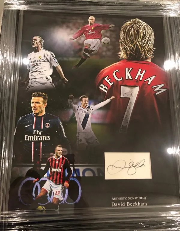 david beckham football memorabilia