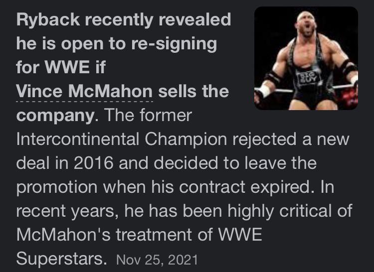 Ryback Return to WWE: Is it Possible After All These Years?