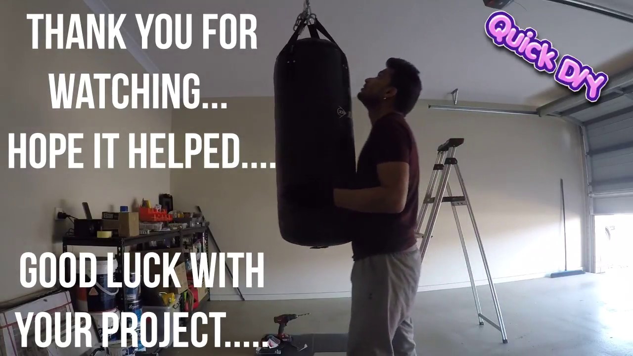 easy tips on how to hang a boxing bag in the garage safely